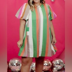 Entro Vertical Striped Dress